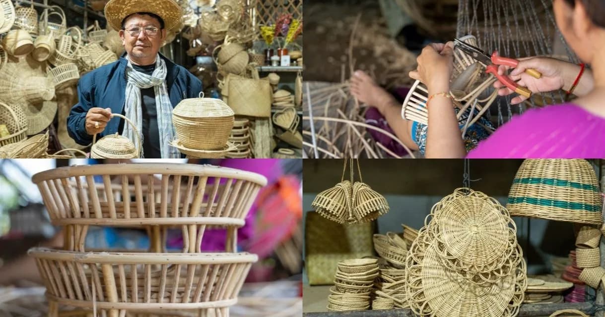 ពលរដ្ឋរស់នៅសង្កាត់ក្របីរៀល ក្រុងសៀមរាប នៅតែបន្តថែរក្សាវប្បធម៌កែច្នៃផលិតផលធ្វើដោយដៃយ៉ាងស្ទាត់ជំនាញ ដូចជា កន្ត្រក ស្មុក និងឧបករណ៍ប្រើប្រាស់ផ្សេងៗ