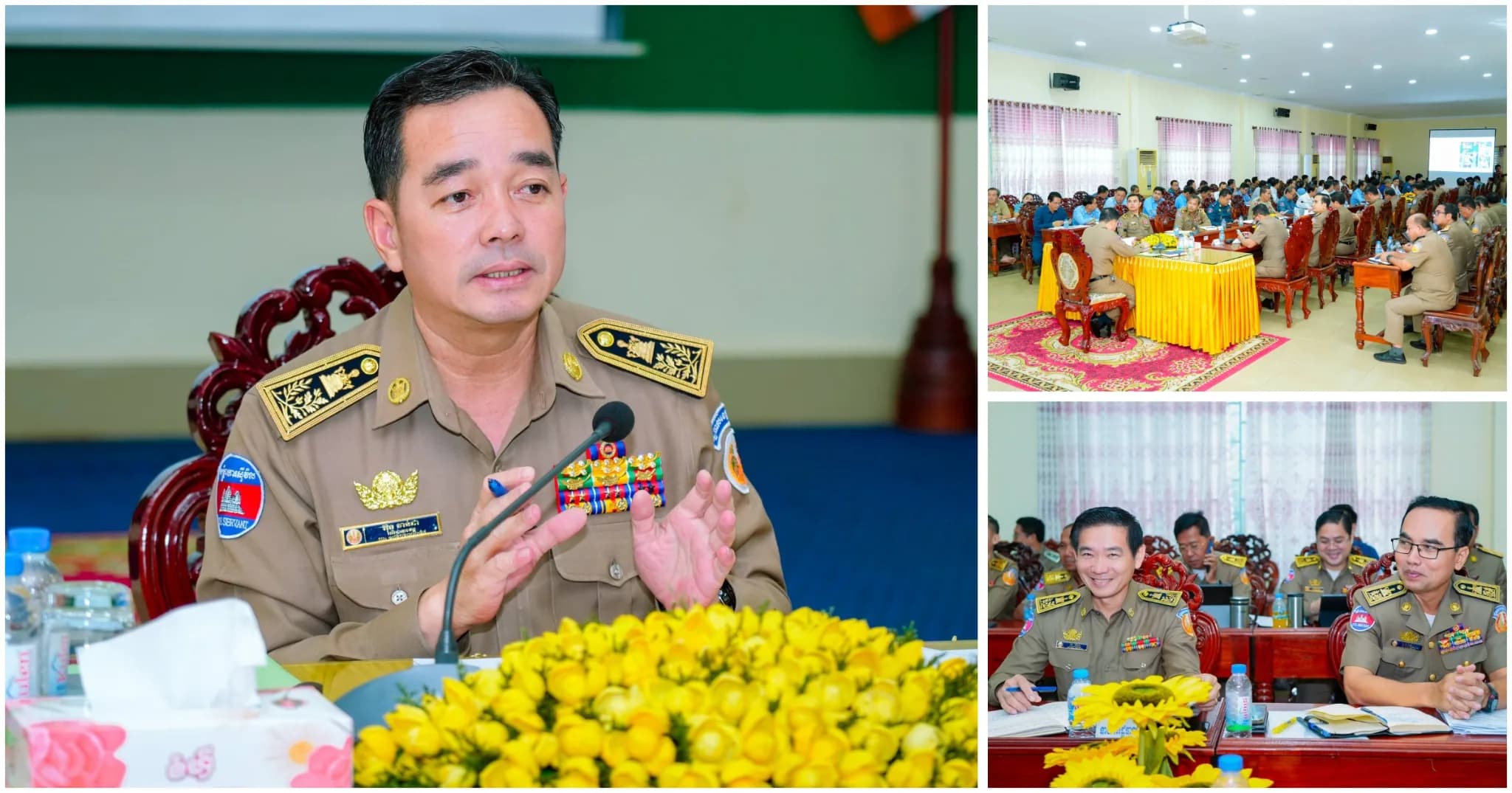 ឯកឧត្តម អ៊ុន ចាន់ដា ដឹកនាំកិច្ចប្រជុំពិនិត្យលើការកាន់កាប់ដីចំណីទន្លេ ព្រែក បឹងបួរ ក្នុងខេត្តកំពង់ចាម