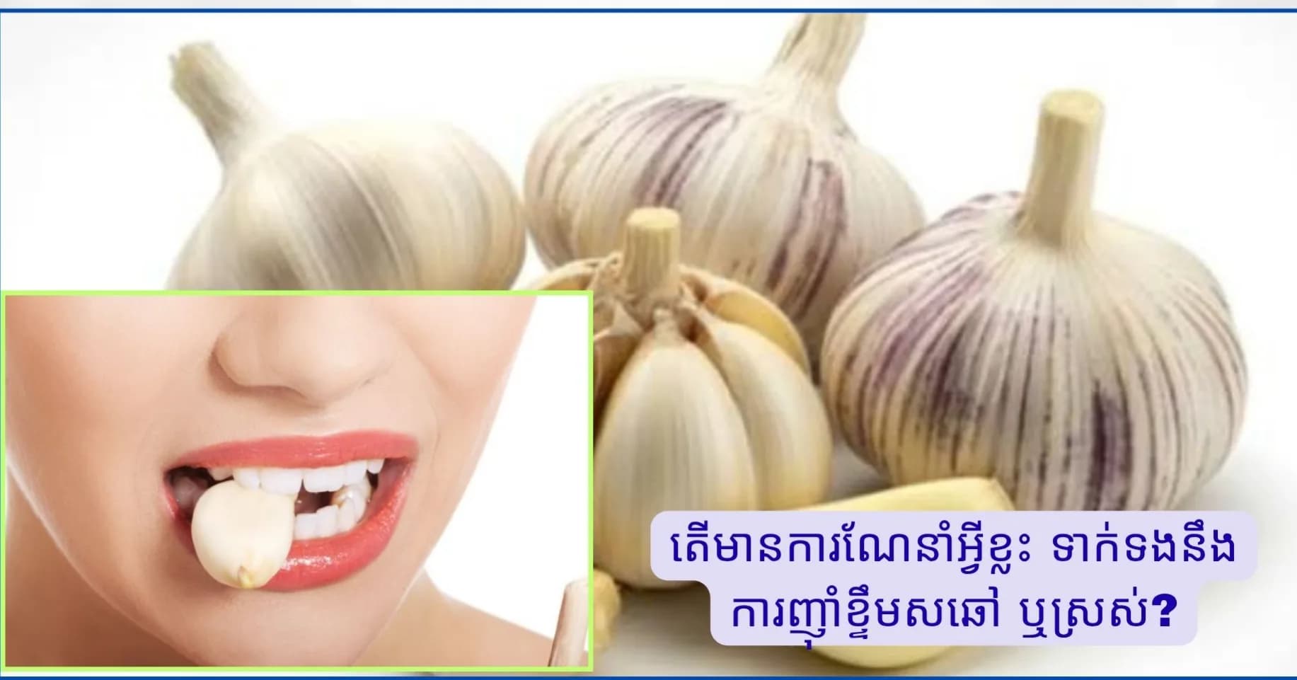 តើមានការណែនាំអ្វីខ្លះ ទាក់ទងនឹងការញ៉ាំខ្ទឹមសឆៅ ឬស្រស់?